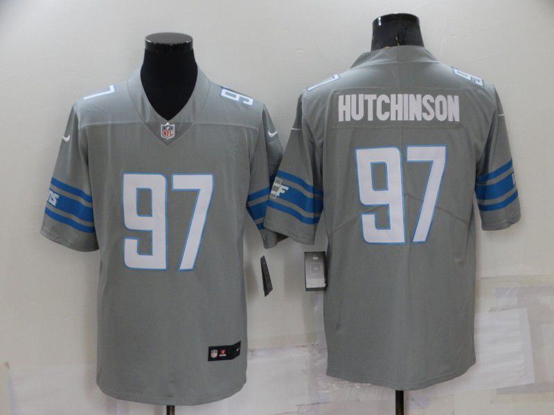 Men Detroit Lions #97 Hutchinson Grey 2022 Nike Limited Vapor Untouchable NFL Jersey->women nfl jersey->Women Jersey